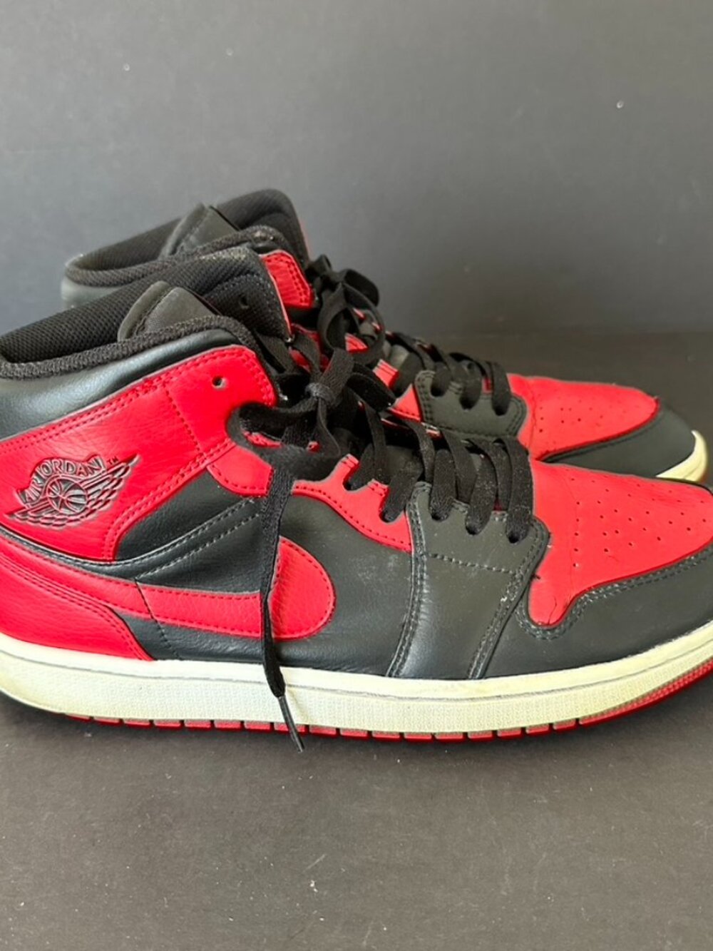 Jordan 1 Retro Black Red Sneakers Size 11